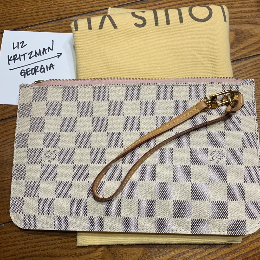 Louis Vuitton Damier Azur Neverfull Pouch MM/GM
